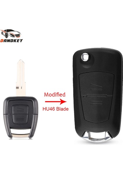 HU100 Dandkey 2 Düğme Modifiye Araba Flip Uzaktan Anahtar Kabuk Opel Astra Zafira Vectra Omega (HU100HU46HU43YM28) Anahtar Kutu (Yurt Dışından) fiyatları