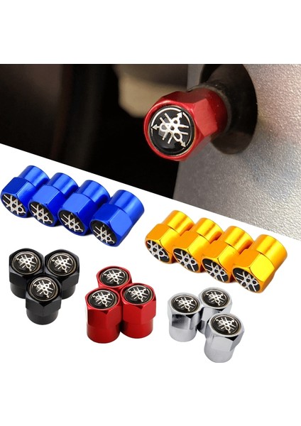 Gümüş Tarzı Oto Aksesuarları Araba Lastik Vana Kök Kapaklar Jant Kapağı Yamaha Majesty R6 R1 R3 Fzl Fz6 Vstar mt Xj6 Nmax Banshee YBR125 (Yurt Dışından)