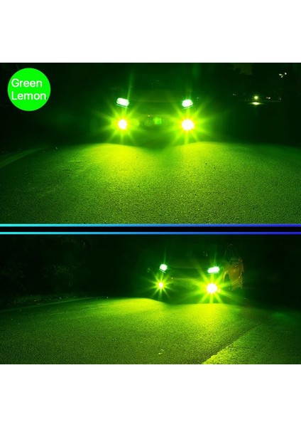 H8 Stili Yeşil Limon 2ADET H8 H11 LED Ampul Hb4 LED Sis Lambasık 12V 24V Beyaz Sarı Yeşil Limon Buz Mavisi Araba Sürüş Işıkları H16 Oto Lambası (Yurt Dışından)