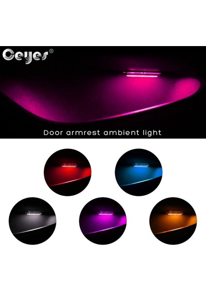 Pembe Araba Iç Kapı Kolu Kase Karşılama Atmosferi Işığı LED Güvenlik Uyarı Sinyali Lambası Şerit Oto Dekoratif Ortam Işıkları (Yurt Dışından) indirimleri