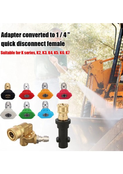 B Tarzı Basınçlı Yıkama Tabancası Adaptörü + 5 Açılı Döner Çift Nozullar Karcher Için Ipuçları K2 K3 K4 K5 K6 K7 Otomobil Aksesuarları (Yurt Dışından) indirimleri