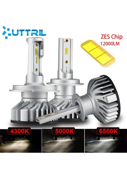H3 Stili 6500K Uttril Canbus H4 H7 LED 4300K ​​5000K 6500K H1 H3 H8 H9 H Hb Hb4 Mini Araba Farı 60W Lm Otomatik Sis Lambası 12V (Yurt Dışından)