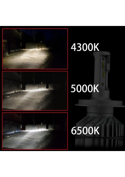 H3 Stili 6500K Uttril Canbus H4 H7 LED 4300K ​​5000K 6500K H1 H3 H8 H9 H Hb Hb4 Mini Araba Farı 60W Lm Otomatik Sis Lambası 12V (Yurt Dışından)