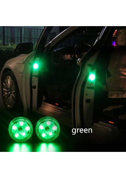 Yeşil LED Araba Açılış Kapı Güvenlik Uyarısı Çarpışma Önleyici Işıklar Manyetik Indüksiyon Flaş Flaş Su Geçirmez Çarpışma Lambaları Aksesuarları (Yurt Dışından)