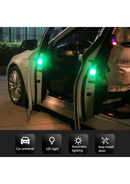 Yeşil LED Araba Açılış Kapı Güvenlik Uyarısı Çarpışma Önleyici Işıklar Manyetik Indüksiyon Flaş Flaş Su Geçirmez Çarpışma Lambaları Aksesuarları (Yurt Dışından) modelleri