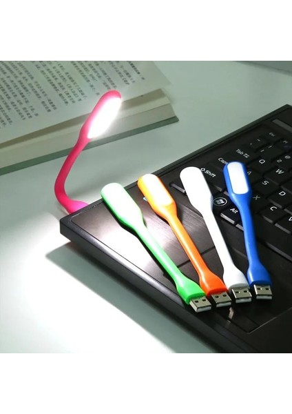 Koyu Mavi LED USB Lamba Kitap Işık Mini Taşınabilir USB LED Işık Güç Bankası Taşınabilir Dizüstü Bilgisayar LED Okuma Masası Işık USB Gece Işıkları (Yurt Dışından)