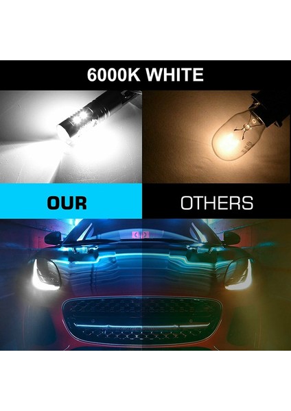 2 Adet H1 Beyaz LED Sis Far Ampul Süper Parlak 6000 K Xenon Halojen Far Drl Sis Sürüş Işık Için Yüksek Düşük Işın Lambası (Yurt Dışından)