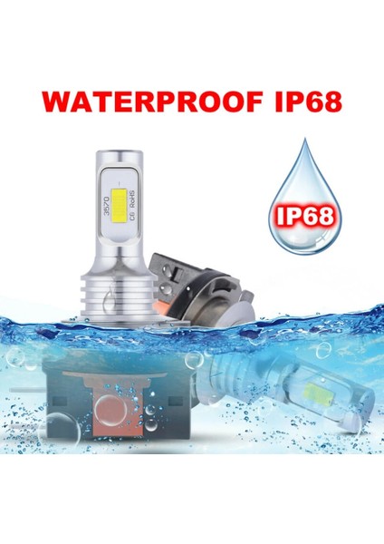 H15 Stili 8000K 2 Adet H15 H7 H4 LED Ampul Ar Far Gündüz Sürüş Işık 12V 6000K K Otomatik Sis Lambası Vw Audi Bmw (Yurt Dışından)