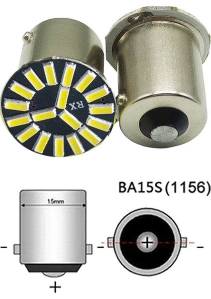 Sarı Stil BAY15D 1157 1 Adet P21W Ba LED Ampul Dönüş Sinyali Işık PY21W BAY15D LED 12V Md 7000K Araba Ters Fren Park Lambaları (Yurt Dışından)