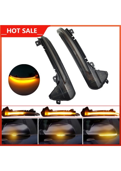 Audi A.5 Rg Için 2 Adet LED Dinamik Dönüş Sinyali Işığı Araba Yan Kanat Dikiz Aynası Flaşör Göstergesi (Yurt Dışından)