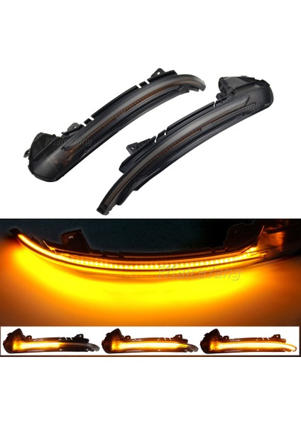 Audi A.5 Rg Için 2 Adet LED Dinamik Dönüş Sinyali Işığı Araba Yan Kanat Dikiz Aynası Flaşör Göstergesi (Yurt Dışından)