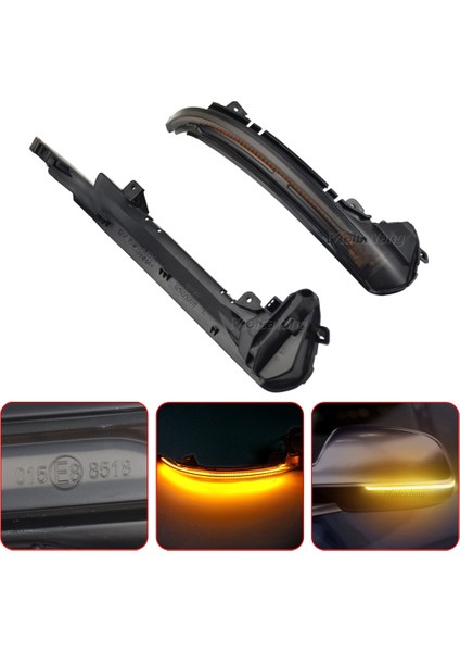 Audi A.5 Rg Için 2 Adet LED Dinamik Dönüş Sinyali Işığı Araba Yan Kanat Dikiz Aynası Flaşör Göstergesi (Yurt Dışından)