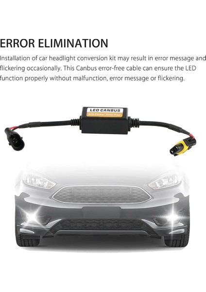 Kırmızı Anbus Dekoder H11 H8 H9 LED Canbus Adaptörü Hata Ücretsiz Ar Suv Sis Lambaları Için Far Ampul Kitleri Işık Kablo Demeti Adaptörü (Yurt Dışından) modelleri