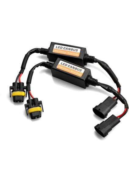 Kırmızı Anbus Dekoder H11 H8 H9 LED Canbus Adaptörü Hata Ücretsiz Ar Suv Sis Lambaları Için Far Ampul Kitleri Işık Kablo Demeti Adaptörü (Yurt Dışından) indirimleri