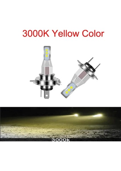 H3 Stili 3000K Altın H4 H7 H11 H8 H Hb4 H Hb3 Mini LED Araba Far Ampülleri Lambası Lm Otomatik Sis Lambasık 8000K 4300K (Yurt Dışından)