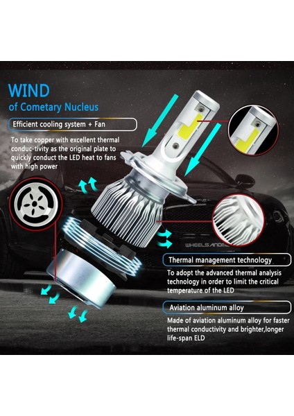 H11 Stili 8000K Beyaz Mavi W 12V 8000LM H4 H16 Coche H7 LED Araba Far Ampülü H1 H13 H8 H9 H Hb Hbk 4300KAUTO Farlar (Yurt Dışından) fiyatları