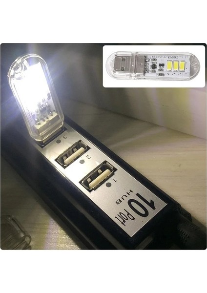 Sis Beyaz Işık Taşınabilir USB LED Işık Dokunmatik Anahtarı Araba Iç USB Lambası Mini Masa Okuma Renkli Gece Işıkları (Yurt Dışından)