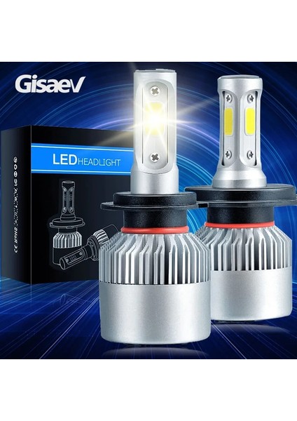 H13 Stili S2 2x Lm Araba H7 LED 6000K 360 Ampul LED W LED Far H4 Ampul Araba Için Araba Ford H11 Sis Lambası H1 H H3 H13 (Yurt Dışından)