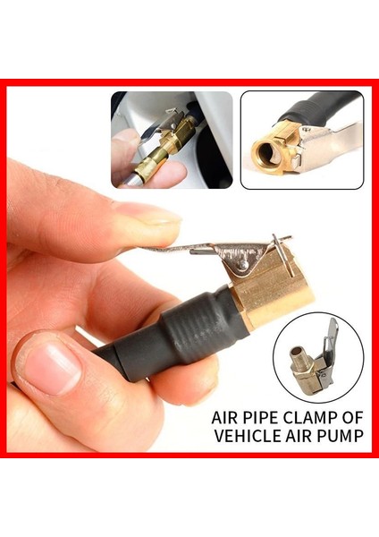 Bir Stil Araba Oto Kamyon Pirinç Hava Pompası Chuck Lastik Vana Şişirme Pompası Vana Klipsi Kelepçe Konnektör Adaptörü Aksesuarları Kompresör (Yurt Dışından) fırsatları