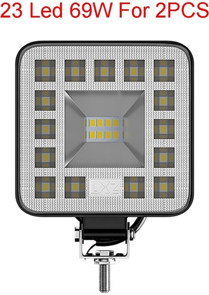 2 Adet 23LED 69W Stili 1 Ücretli LED Çalışma Günışığı Off-Road Araba Sürüş Sis Lambası Aydınlatma Kare Otomobil Motosiklet Far (Yurt Dışından)