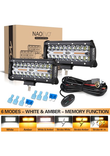 Braket C Stili Naoevo LED Işık Çubuğu 4x4 Offroad 240W 6 Modu 12V 24V LED Sürüş Sis Çalışma Lambası Atv Kamyon Tekne Oto Aksesuarları (Yurt Dışından)