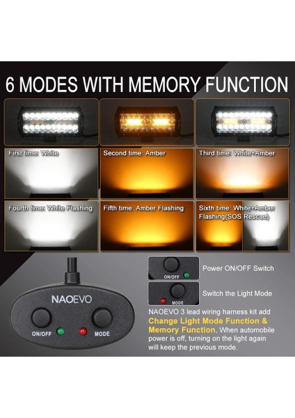 Braket C Stili Naoevo LED Işık Çubuğu 4x4 Offroad 240W 6 Modu 12V 24V LED Sürüş Sis Çalışma Lambası Atv Kamyon Tekne Oto Aksesuarları (Yurt Dışından) modelleri