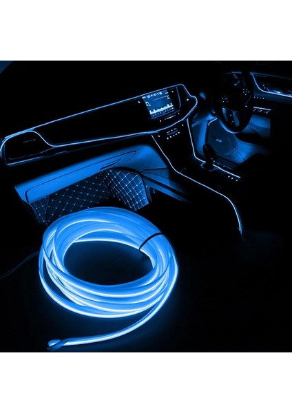5m-Usb Stili Mor Araba Iç Aydınlatma LED Şerit Dekorasyon Garland Tel Halat Tüp Hattı Esnek Neon Işık Araba Ürünleri Iç Kısmı (Yurt Dışından) indirimleri