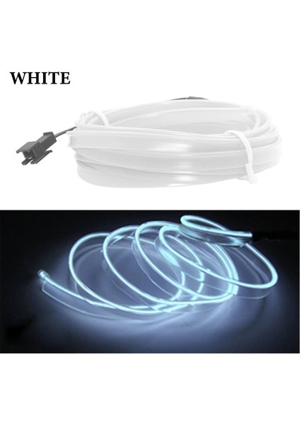 3m-Usb Stili Beyaz Esnek Araç Iç Aydınlatma LED Şerit Garland Tel Halat Tüp Hattı Sigara Sürücüsü ile Neon Işık Denetleyicisi (Yurt Dışından)