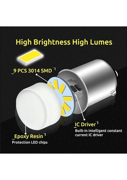 1157 BAY15D Stili Kırmızı Baw LED Ampul BAY15D P LED Işık R5W R10W Araba Sis Farları Drl Dönüş Sinyali Lambası 12V Beyaz Kırmızı Sarı (Yurt Dışından) indirimleri