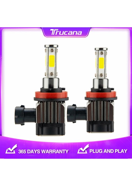 50W Tarzı 6000K Beyaz Trucana 60W H7 H4 LED Canbus Lm 4sides Yüksek Güçlü Far Ampülleri H Hb3 Hbk LED Araba Işık Turbo Lamba 360 (Yurt Dışından)