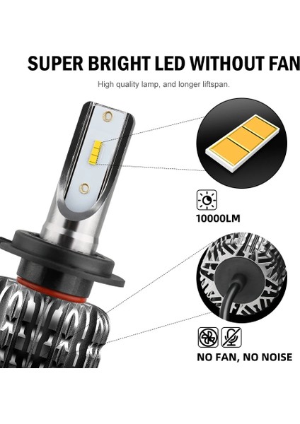 H3 Stili Sarı Braveway Lm H4 H7 LED Far Ampülleri H4 Hilo Beam Ampuller Hb3 Bh4 Oto LED Lambalar H1 12V H11 H3 LED Ampul (Yurt Dışından)