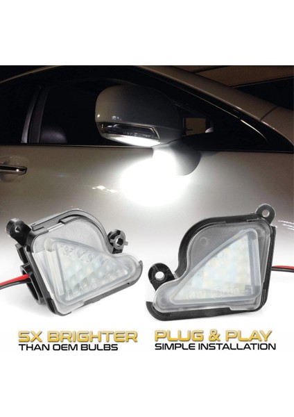 6000K Tarzı Beyaz Skoda Octavia E 1z Skoda Superb 3 2 B6 B8 Için Yan Ayna Işık Birikintisi Lambaları Altında K Beyaz LED (Yurt Dışından) fiyatları