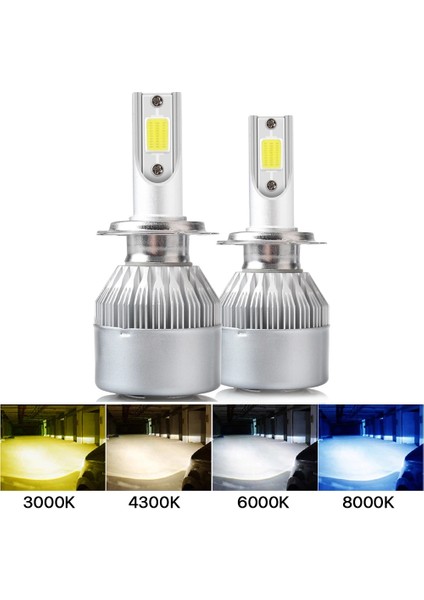 H3 Stili Beyaz 2x C6 H1 H3 LED Far Ampülleri H7 LED Araba Işıkları H4 H11 Hb Hb Hk 3000K 8000K Beyaz Mavi Sarı Oto Sis Lambası (Yurt Dışından) indirimleri