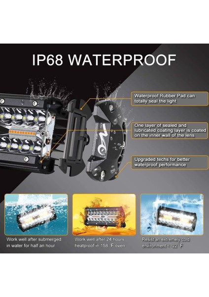 Braket C Stili Naoevo LED Işık Çubuğu 4x4 Offroad 240W 6 Modu 12V 24V LED Sürüş Sis Çalışma Lambası Atv Kamyon Tekne Oto Aksesuarları (Yurt Dışından) indirimleri