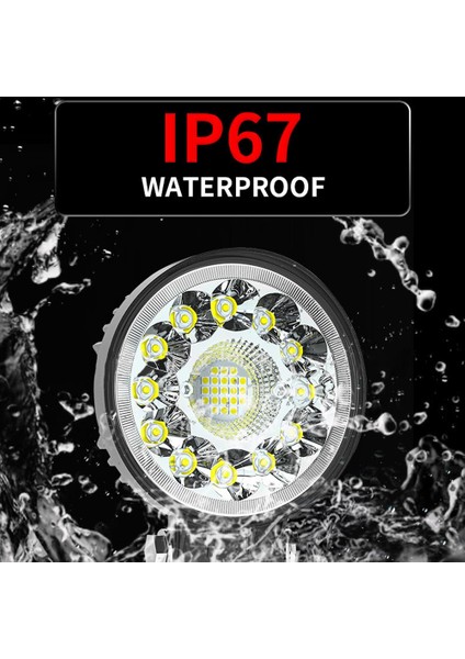 2 Adet Yuvarlak Stil W 6500K LED Bar Offroad 4x4 Spot 12V 24V Jeep Kamyon Araba Traktör Suv Atv Barra Için Çalışma Işık Bar LED Farlar (Yurt Dışından) modelleri