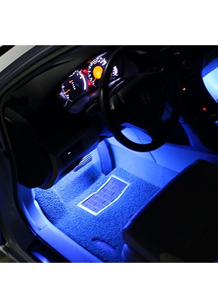 Buz Mavisi Araba 9 LED Zemin Ayakları Atmosfer Lambası Dekorasyon Lambası Peugeot Için (Yurt Dışından)