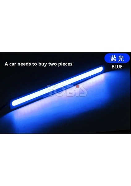 1 Adet Tarzı Mavi 17CM Evrensel Gündüz Çalışan Işık Cob Drl LED Araba Lambası Dış Işıklar Oto Su Geçirmez Araba Styling LED Drl Lambası 12V Gün Işığı (Yurt Dışından)