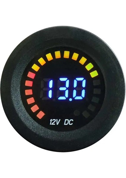 Xiyu Shop Dc 12V Evrensel Araba Motosiklet Tekne LED Dijital Voltmetre Panel Volt Metre Monitör Göstergesi Ekran Araba Aksesuarları (Yurt Dışından)