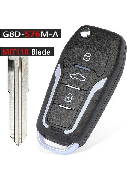 G8D-576M-A MIT11R Stili Keyecu 433MHZ ID46 Mitsubajero, Lancer ve Outlander Için Yükseltilmiş Flip 2 Düğmeli Uzaktan Anahtarlık Sol MIT11R Sağ Bıçak (Yurt Dışından)