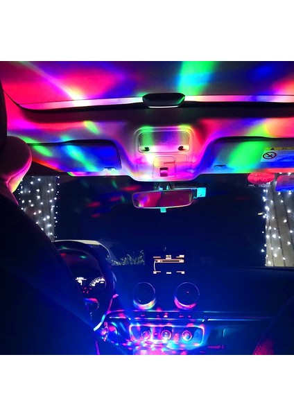 Sarı Kasa 1x LED Atmosfer USB Işık Dj Rgb Mini Telefon Araba Festivali Parti Için Renkli Müzik Ses Lambası Noel Noel Dekorasyon Lambası (Yurt Dışından)