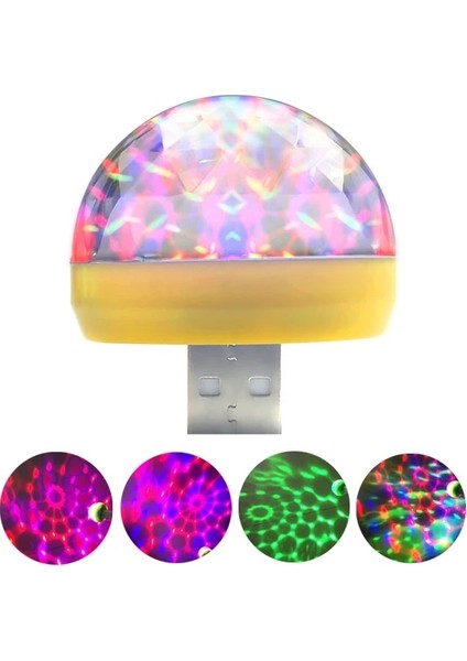 Sarı Kasa 1x LED Atmosfer USB Işık Dj Rgb Mini Telefon Araba Festivali Parti Için Renkli Müzik Ses Lambası Noel Noel Dekorasyon Lambası (Yurt Dışından) fiyatları