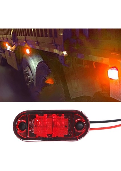1 Adet Tarzı Kırmızı 2 LED Araba Kamyon Yan Sinyal Işık Strobe Uyarı Lambası Römorklar Kamyonlar Için Evrensel Gece Güvenli Sürüş Lambaları (Yurt Dışından)