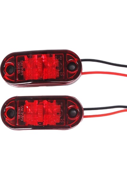 1 Adet Tarzı Kırmızı 2 LED Araba Kamyon Yan Sinyal Işık Strobe Uyarı Lambası Römorklar Kamyonlar Için Evrensel Gece Güvenli Sürüş Lambaları (Yurt Dışından)
