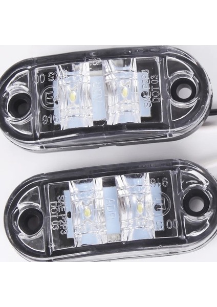 1 Adet Tarzı Kırmızı 2 LED Araba Kamyon Yan Sinyal Işık Strobe Uyarı Lambası Römorklar Kamyonlar Için Evrensel Gece Güvenli Sürüş Lambaları (Yurt Dışından)