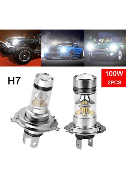 Beyaz Stil H7 W Smd LED Ampul Süper Parlak Araba Sis Lambası 12V 6000K Beyaz Sürüş Koşu Lambası Otomatik LED H7 Ampul Sinyal Lambası (Yurt Dışından)
