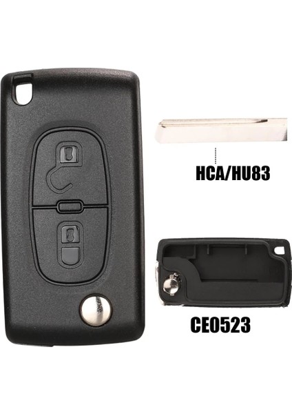 2b CE0523 HU83 Stili Citroen Için Peugeot Citroeasso Için Jingyuqin Flip Uzaktan Araba Anahtarlık Kabuk (Yurt Dışından)