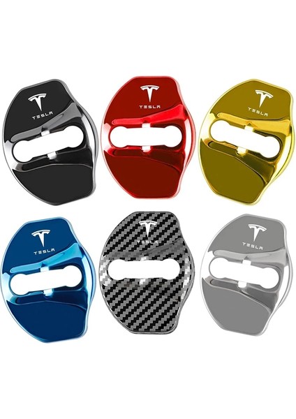 Siyah Stil Vehıcar Araba Kapı Kilidi Kapağı Toka Koruyucu Pas Kapak Sticker Tesla Modeli 3 Model Y Aksesuarları Dekorasyon (Yurt Dışından) fiyatları
