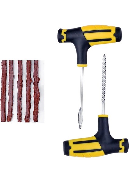 Siyah Set Stili Araba Lastiği Tamir Aletleri Kiti Araba Tubeless Lastik Tamir Kauçuk Şeritleri Tubeless Lastik Delinme Saplama Tapa Seti Инструменты Для Гаража (Yurt Dışından) fiyatları