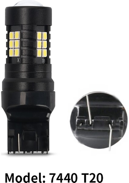 Sarı Stil 7440 T20 2x Araba LED Ampul Canbus Tt Baw BAY15D Araba 12 V Beyaz Amber Için Otomatik Geri Lambası (Yurt Dışından)