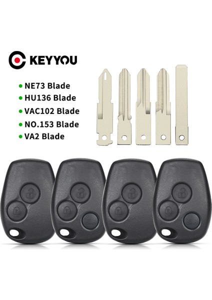 HU136TE Bıçak Stili 2b 3MMX9MM Keyyou 3 Düğme Araba Uzaktan Anahtar Kabuk Kılıf Renault Trafic Vivaro Primastar Movano Kangoo 2 Clio 3 NE72VACA2 Blade ile (Yurt Dışından)